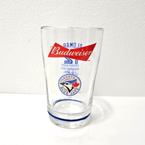 Budweiser Toronto Blue Jays Pint Glass - Roberto Alomar #12 - Picture 8 of 9
